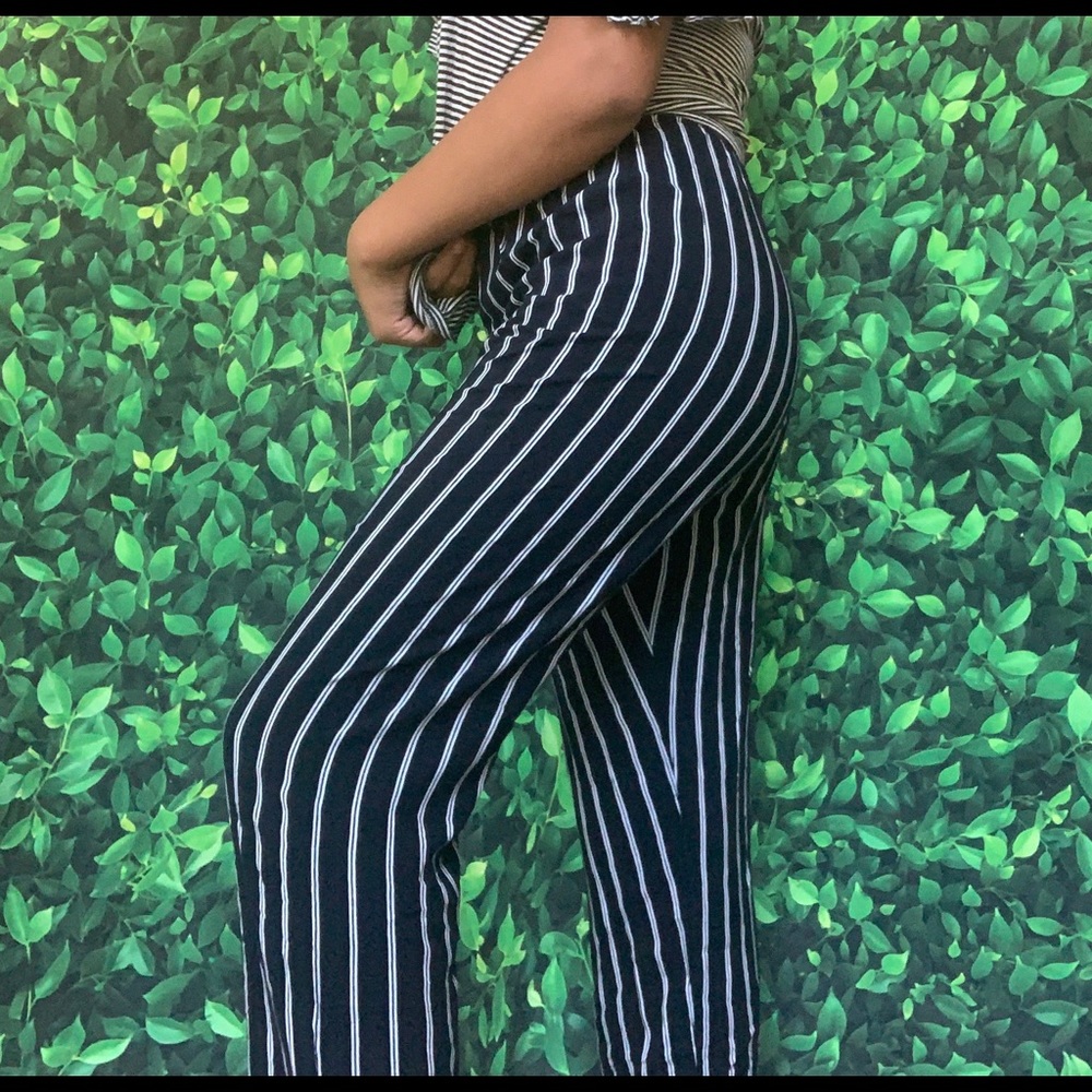 Blue and white striped brandy Melville pants